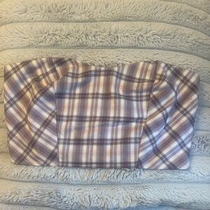 No Boundaries Purple Plaid Crop Top
